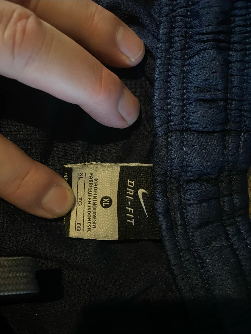 Nike Black Navy Mesh Sports Shorts with Logo Waistband